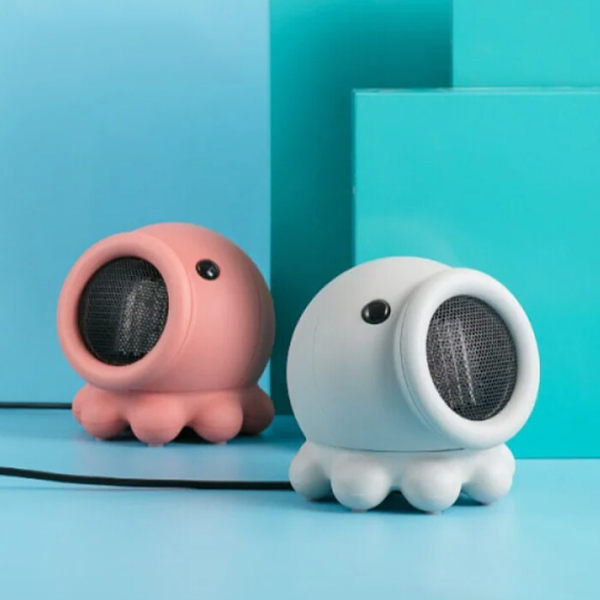 Cute pet octopus heater shaking head mini portable desktop office home heating electric heater Cute pet octopus heater shaking head mini portable desktop office home heating electric heater