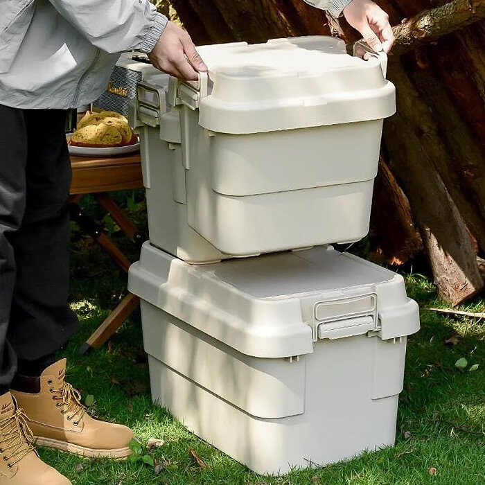 Large plastic storage box for household, camping, and travel Large plastic storage box for household, camping, and travel