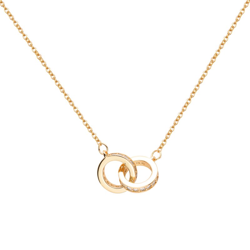 3Sweater clavicle necklace female sterling silver double ring light luxury niche design ins simple jewelry 3Sweater clavicle necklace female sterling silver double ring light luxury niche design ins simple jewelry