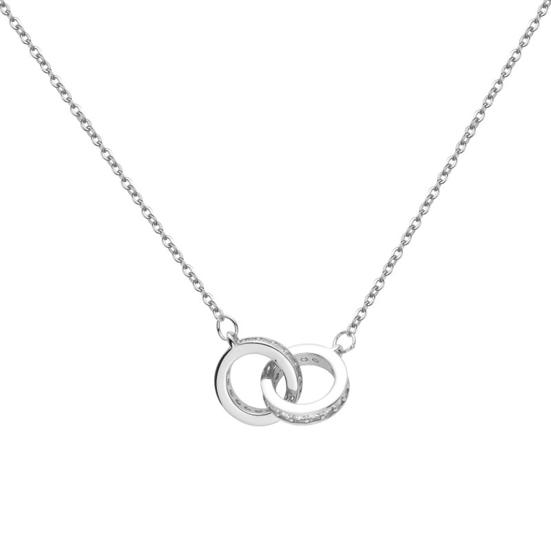 3Sweater clavicle necklace female sterling silver double ring light luxury niche design ins simple jewelry 3Sweater clavicle necklace female sterling silver double ring light luxury niche design ins simple jewelry