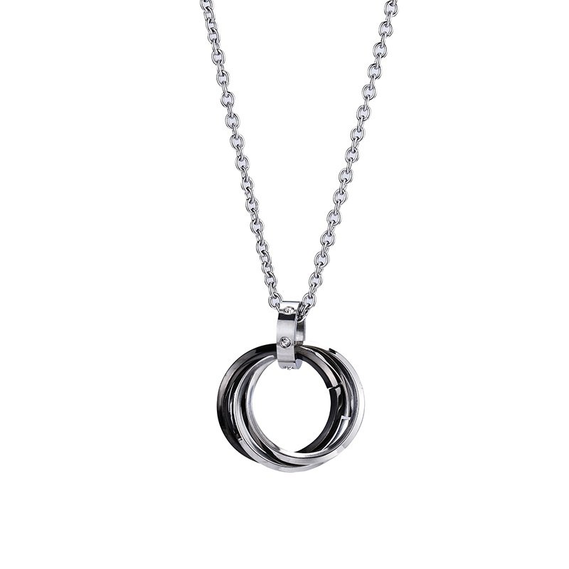 4Sweater clavicle necklace female sterling silver double ring light luxury niche design ins simple jewelry 4Sweater clavicle necklace female sterling silver double ring light luxury niche design ins simple jewelry