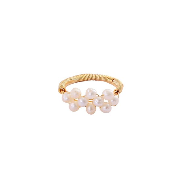 4i pearl inlaid niche design high-end French retro temperament middle finger ring female 4i pearl inlaid niche design high-end French retro temperament middle finger ring female