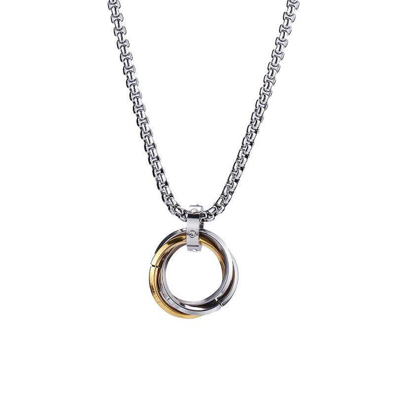 4Sweater clavicle necklace female sterling silver double ring light luxury niche design ins simple jewelry 4Sweater clavicle necklace female sterling silver double ring light luxury niche design ins simple jewelry