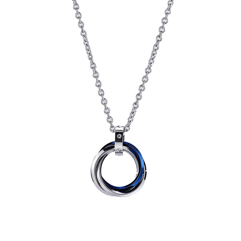 4Sweater clavicle necklace female sterling silver double ring light luxury niche design ins simple jewelry 4Sweater clavicle necklace female sterling silver double ring light luxury niche design ins simple jewelry