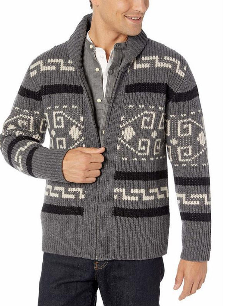 New Look fisherman rib shawl neck cardigan in Mulit New Look fisherman rib shawl neck cardigan in Mulit