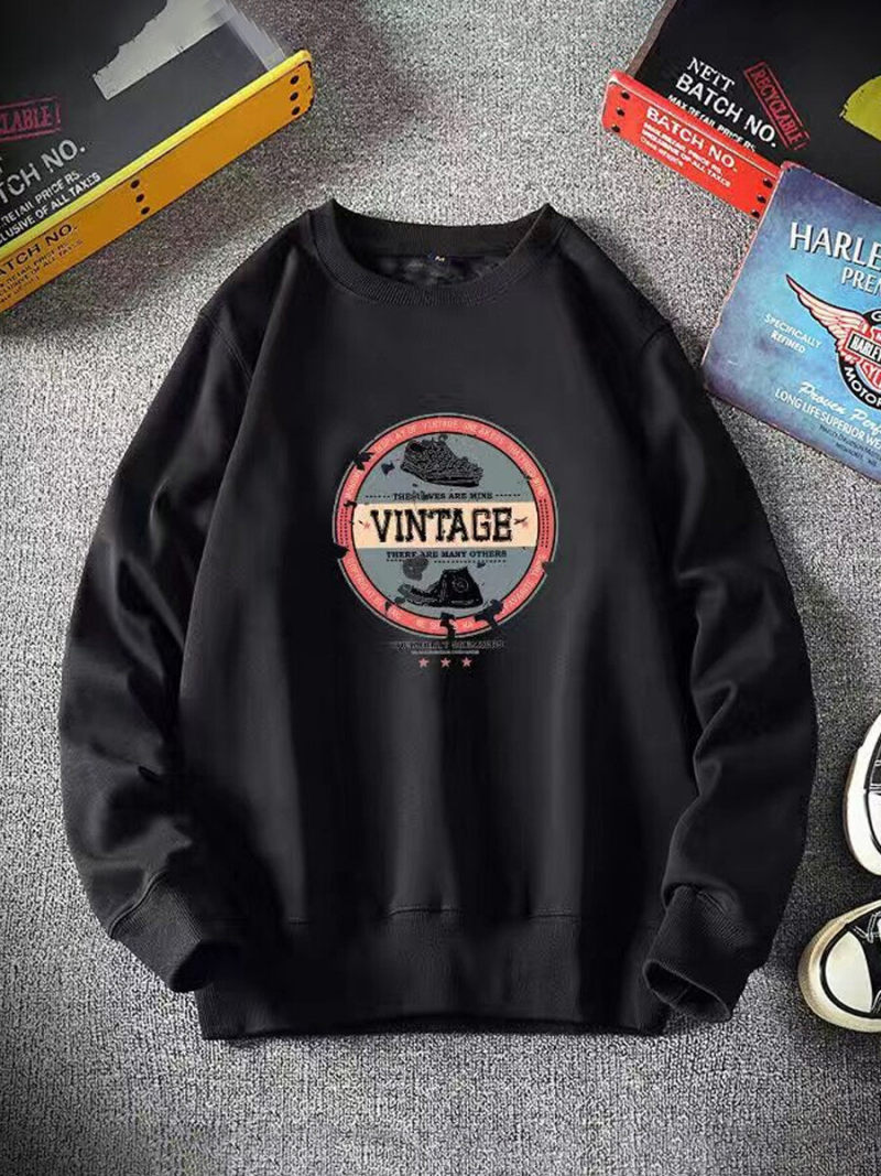 Oversize Crew Neck Sweat With Printed On Front Oversize Crew Neck Sweat With Printed On Front