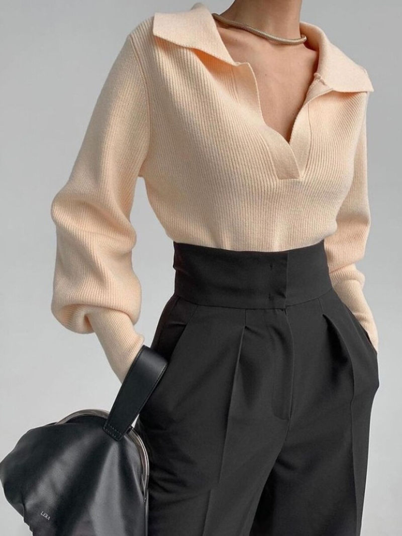 Collar V-Neck long Sleeves Tunic Collar V-Neck long Sleeves Tunic