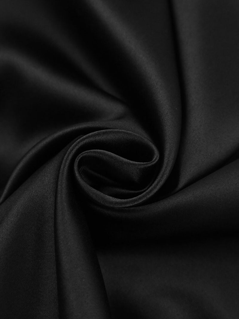 Deep v-neck temperament of emulation silk skirt Deep v-neck temperament of emulation silk skirt