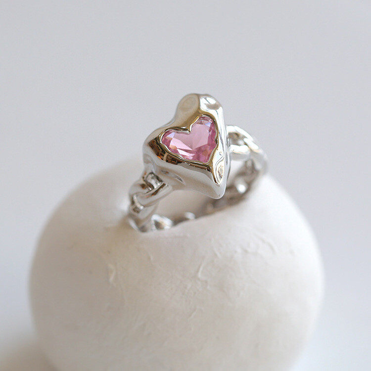 Artificial crystal rings coppery Artificial crystal rings coppery