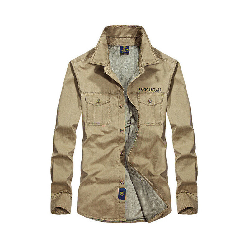 Worker Shirt In Black With Two Pockets On Front Worker Shirt In Black With Two Pockets On Front