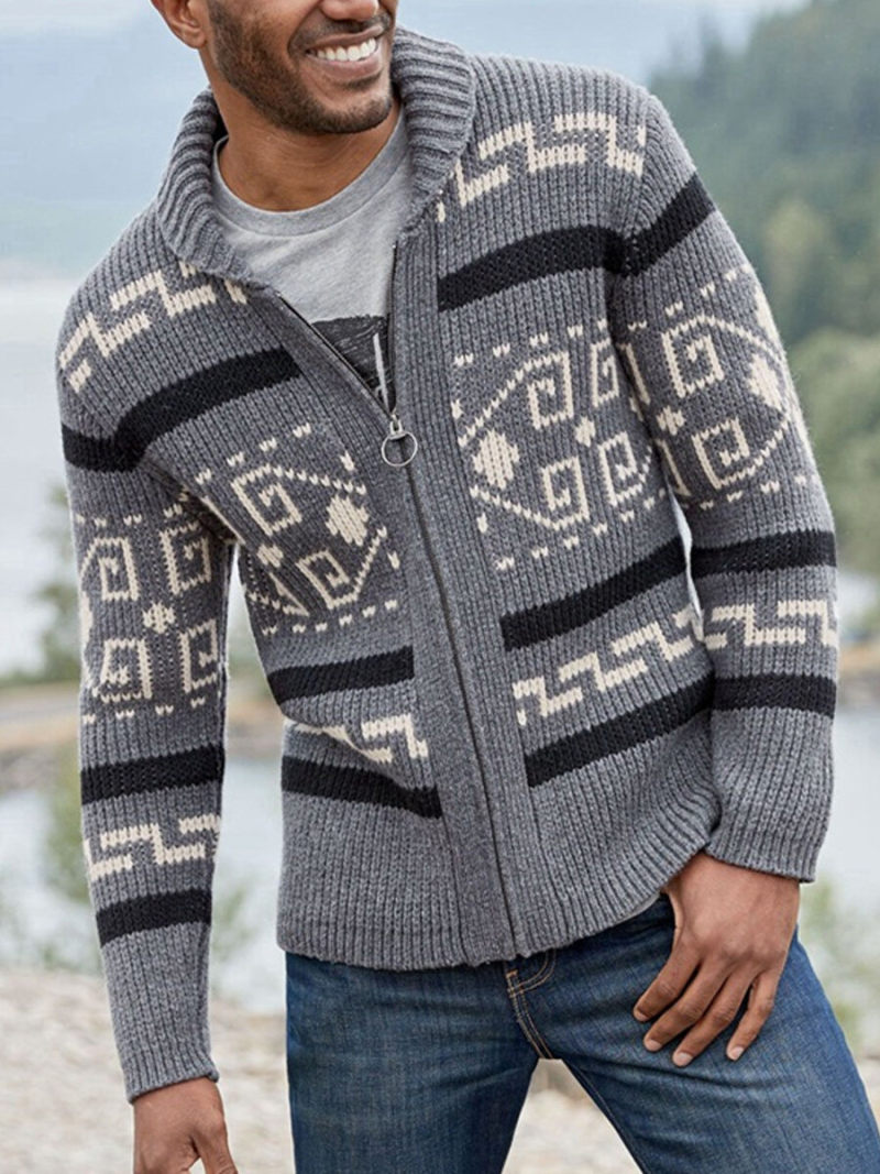 New Look fisherman rib shawl neck cardigan in Mulit New Look fisherman rib shawl neck cardigan in Mulit