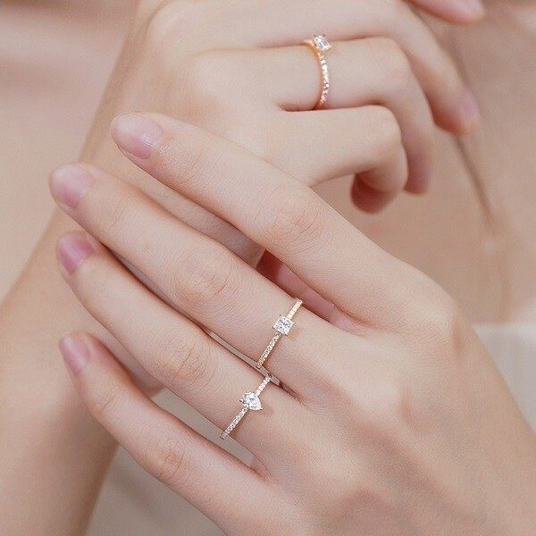 Gemstone & Rhinestone Decor Ring S925 Gemstone & Rhinestone Decor Ring S925