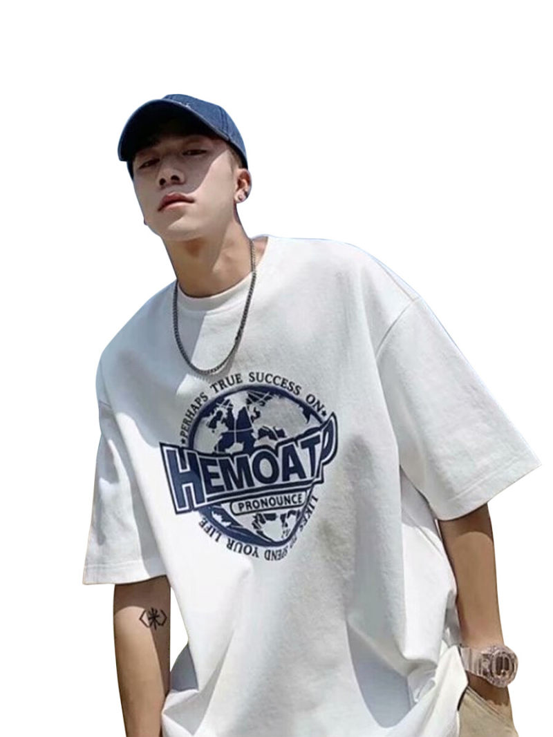 Oversized T-shirt With Printed On Front Oversized T-shirt With Printed On Front
