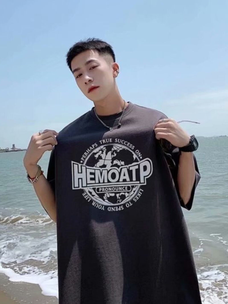 Oversized T-shirt With Printed On Front Oversized T-shirt With Printed On Front