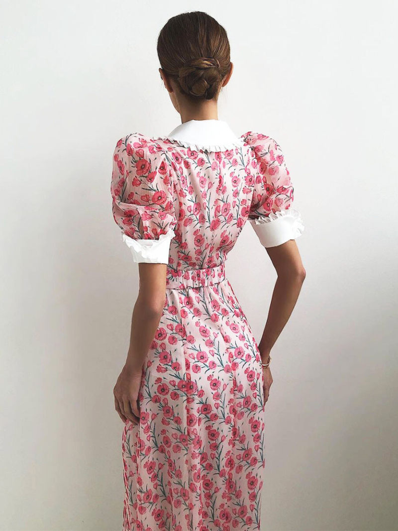 Allover Printed Side Split Maxi Dress Allover Printed Side Split Maxi Dress