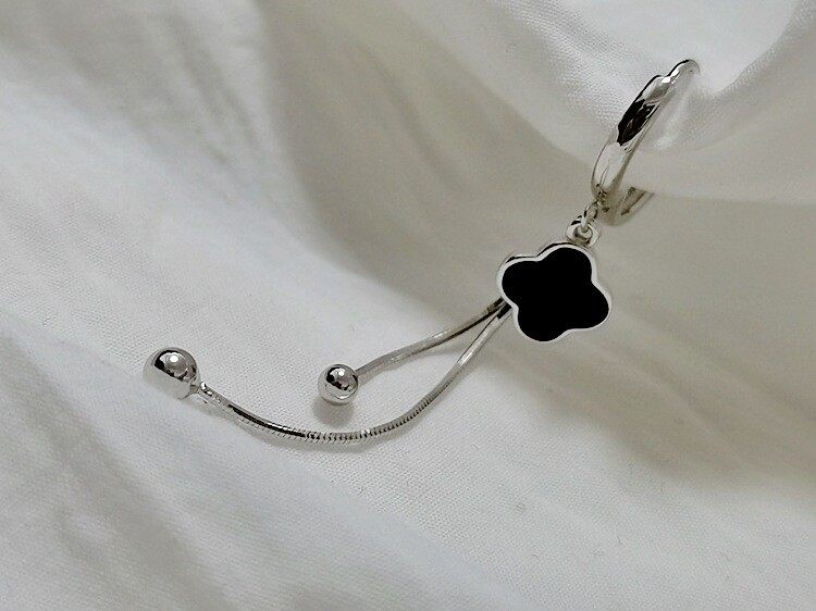 Faux pearl decor zircon tassel earrings Faux pearl decor zircon tassel earrings