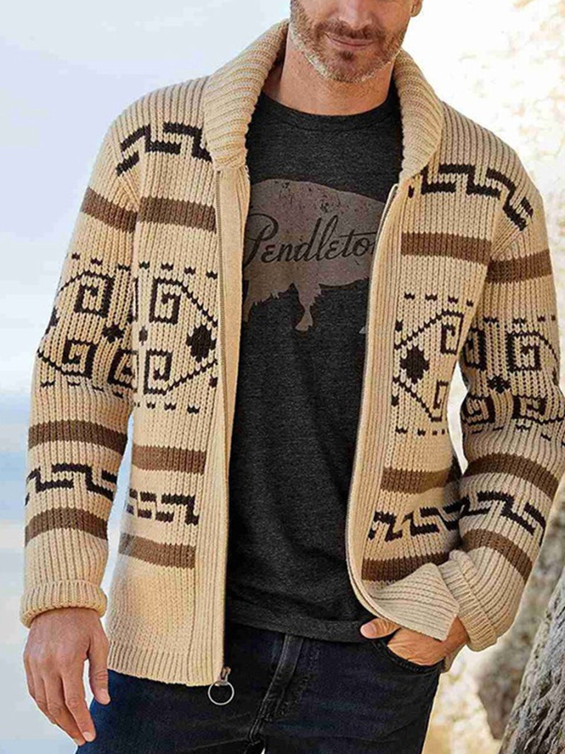 New Look fisherman rib shawl neck cardigan in Mulit New Look fisherman rib shawl neck cardigan in Mulit
