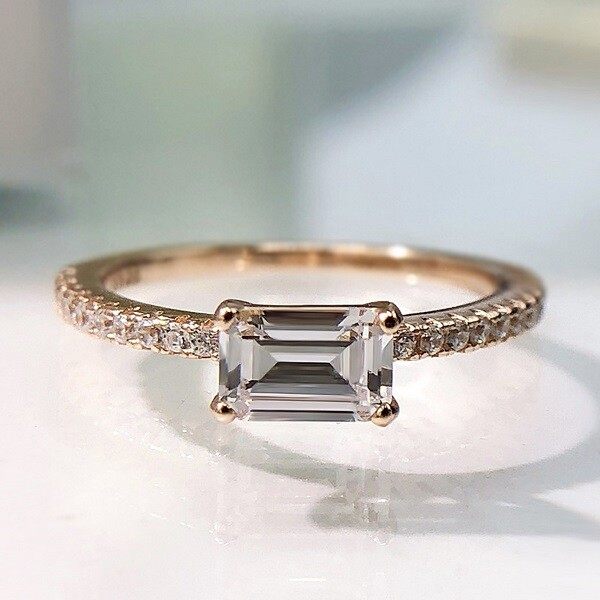 Gemstone & Rhinestone Decor Ring S925 Gemstone & Rhinestone Decor Ring S925