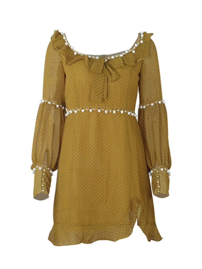 Wave point yellow dress Wave point yellow dress