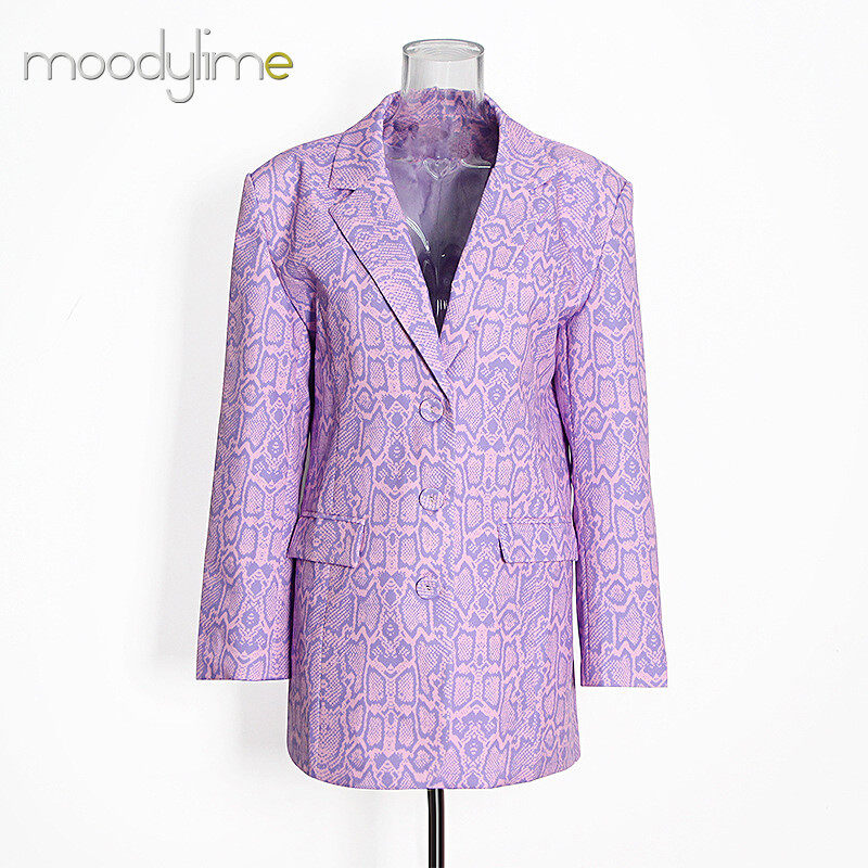 Lapel Neck Double Breasted Mide Blazer Lapel Neck Double Breasted Mide Blazer