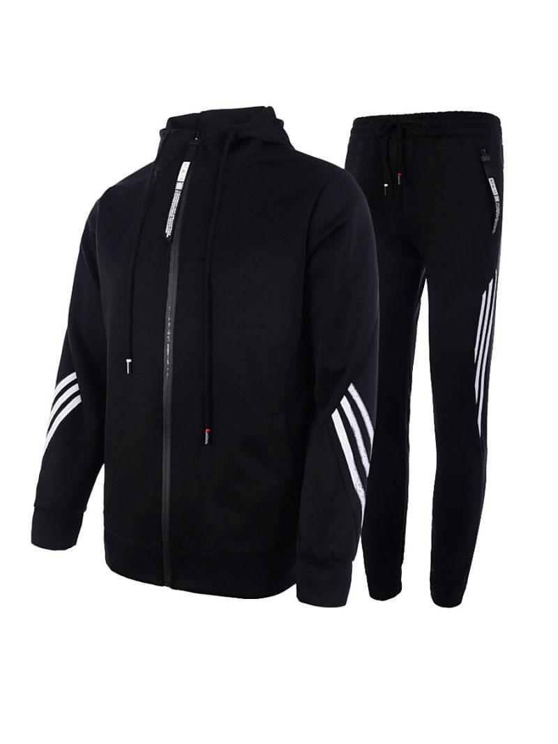 Organic tracksuit With Hoodie & Side Stripe Organic tracksuit With Hoodie & Side Stripe