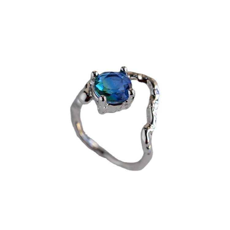 Artificial crystal rings coppery Artificial crystal rings coppery