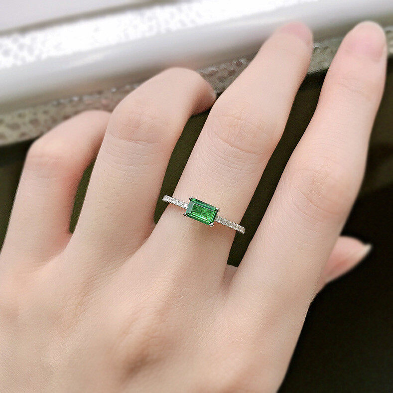 Gemstone & Rhinestone Decor Ring S925 Gemstone & Rhinestone Decor Ring S925