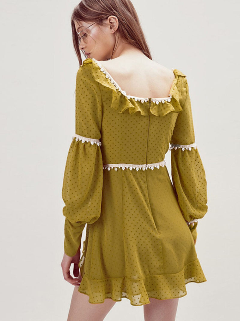 Wave point yellow dress Wave point yellow dress