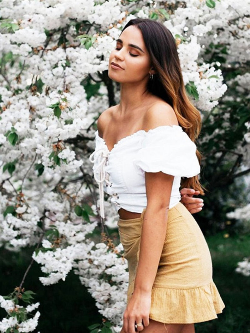 Off Shoulder Crop Off Shoulder Crop