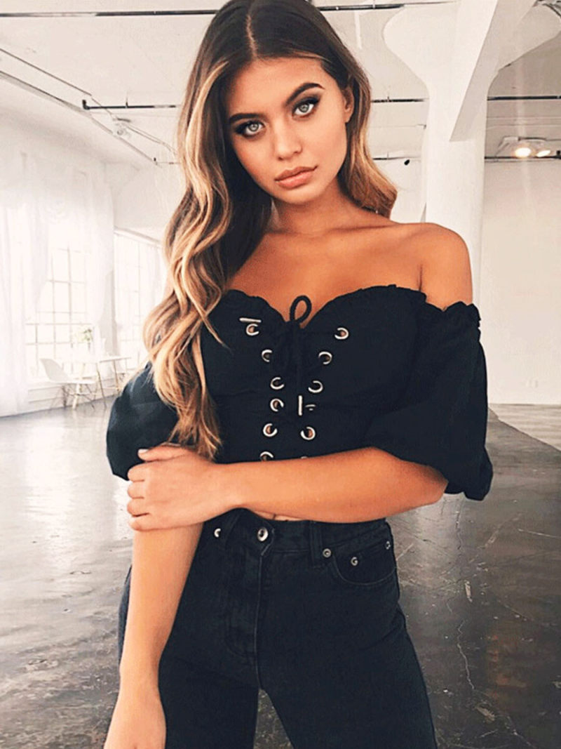 Off Shoulder Crop Off Shoulder Crop