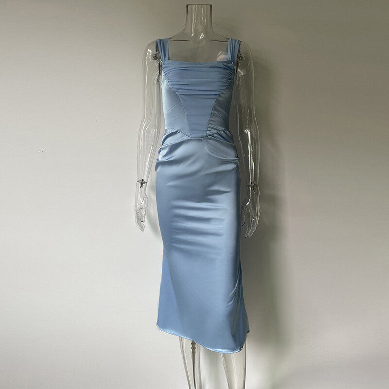 Satin Midi Dress Satin Midi Dress