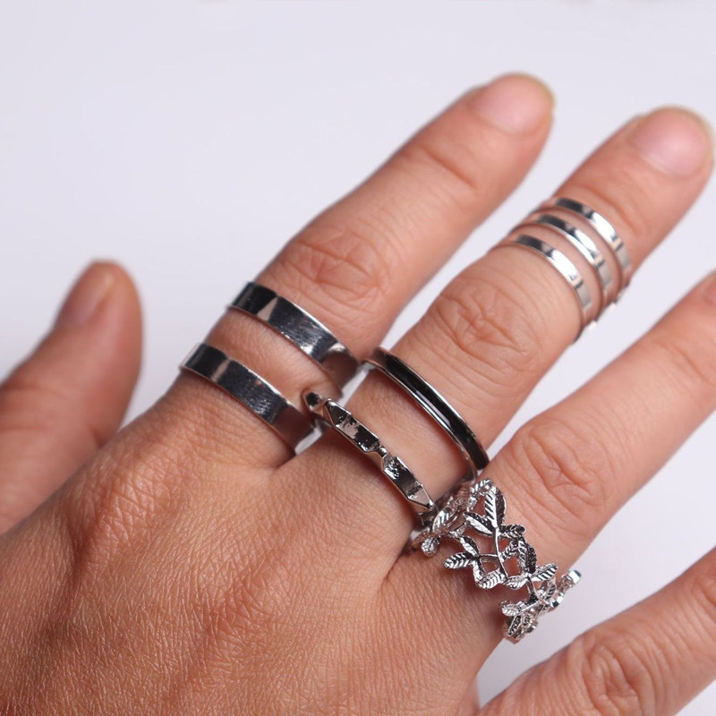 Vintage Love flower diamond ring 6-piece set Vintage Love flower diamond ring 6-piece set