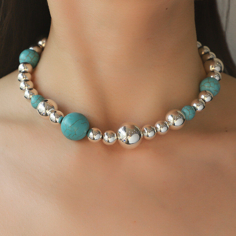 Turquoise beaded necklace Turquoise beaded necklace