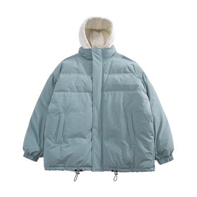 Men's cotton-padded jacket fake two-piece hooded cotton-padded jacket Men's cotton-padded jacket fake two-piece hooded cotton-padded jacket