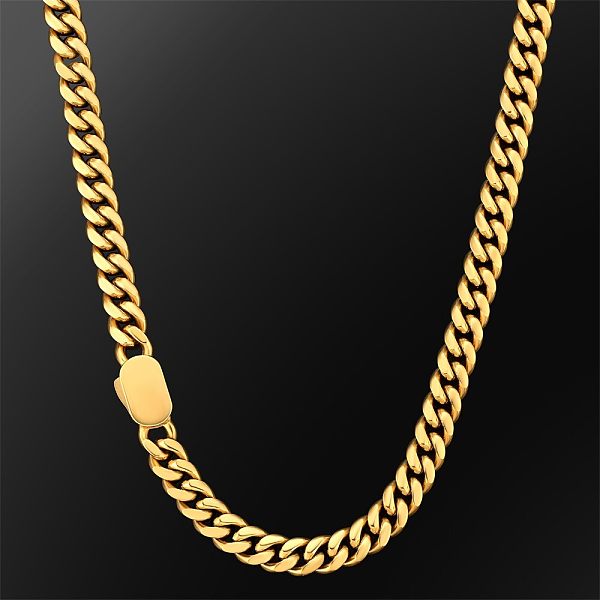 Push Button Clasp | 8mm Miami Cuban Link Chain Push Button Clasp | 8mm Miami Cuban Link Chain