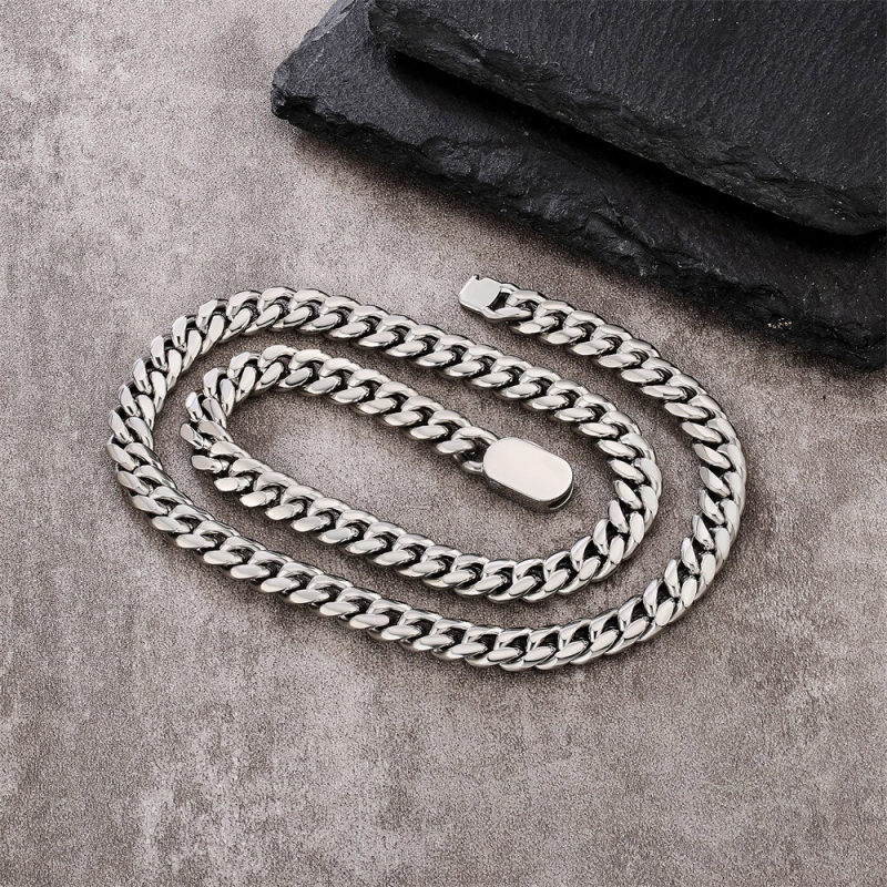 Push Button Clasp | 8mm Miami Cuban Link Chain Push Button Clasp | 8mm Miami Cuban Link Chain