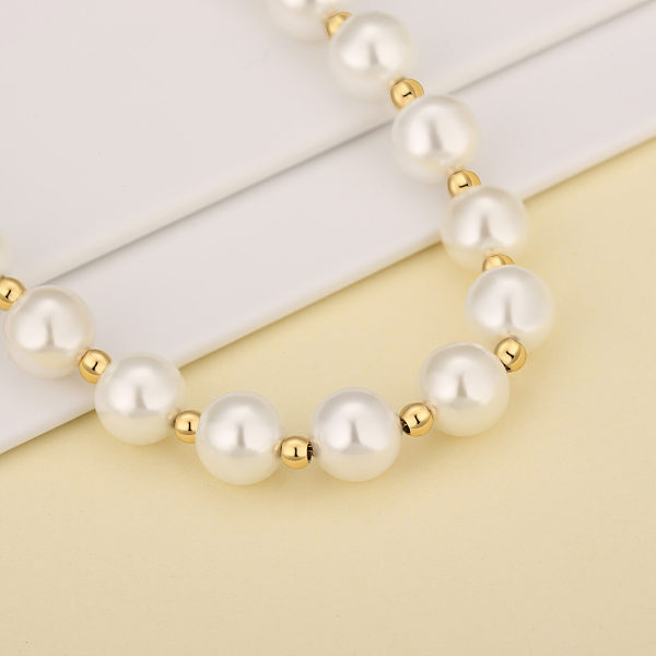 8mm 18in Freshwater Pearl Beaded Necklace 8mm 18in Freshwater Pearl Beaded Necklace
