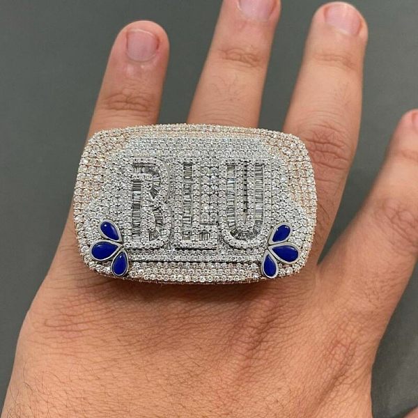 Custom Baguette Moissanite Men's Ring, 925 Sterling Silver Vvs Moissanite Diamond, Pass Diamond Tester, Iced Out Hip Hop Ring For Men Custom Baguette Moissanite Men's Ring, 925 Sterling Silver Vvs Moissanite Diamond, Pass Diamond Tester, Iced Out Hip Hop Ring For Men