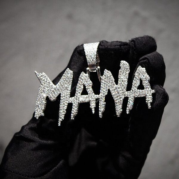 Custom Moissanite Diamond Letter Pendant, Iced Out Hip Hop Rapper Name Necklace Chain Custom Moissanite Diamond Letter Pendant, Iced Out Hip Hop Rapper Name Necklace Chain