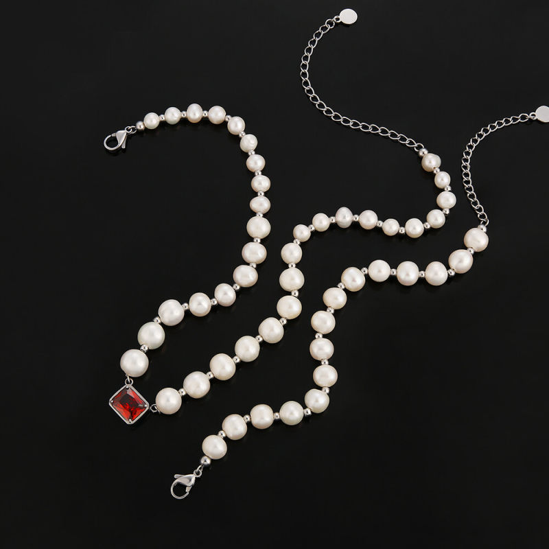 8mm Red Ruby Freshwater Pearl Beaded Necklace and Bracelet Set KRKC 8mm Red Ruby Freshwater Pearl Beaded Necklace and Bracelet Set 8mm Red Ruby Freshwater Pearl Beaded Necklace and Bracelet Set KRKC 8mm Red Ruby Freshwater Pearl Beaded Necklace and Bracelet Set