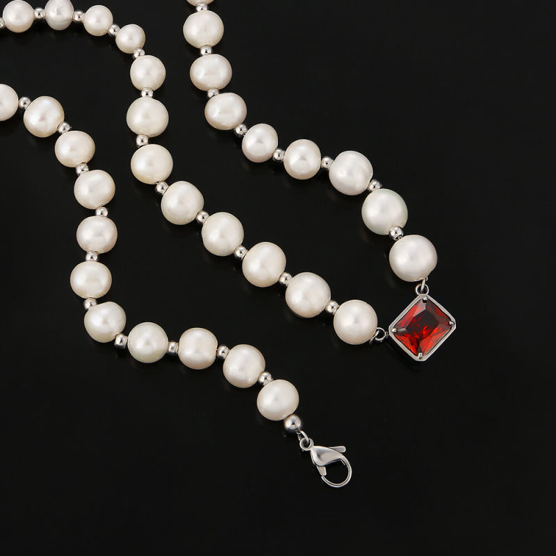 8mm Red Ruby Freshwater Pearl Beaded Necklace and Bracelet Set KRKC 8mm Red Ruby Freshwater Pearl Beaded Necklace and Bracelet Set 8mm Red Ruby Freshwater Pearl Beaded Necklace and Bracelet Set KRKC 8mm Red Ruby Freshwater Pearl Beaded Necklace and Bracelet Set