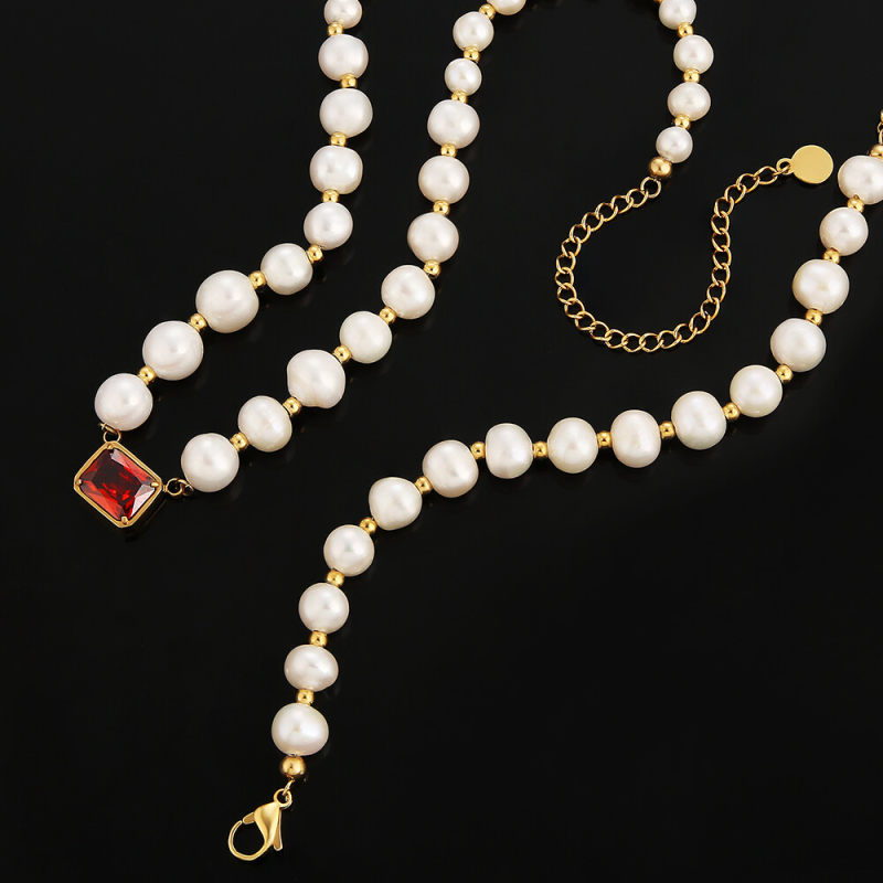 8mm Red Ruby Freshwater Pearl Beaded Necklace and Bracelet Set KRKC 8mm Red Ruby Freshwater Pearl Beaded Necklace and Bracelet Set 8mm Red Ruby Freshwater Pearl Beaded Necklace and Bracelet Set KRKC 8mm Red Ruby Freshwater Pearl Beaded Necklace and Bracelet Set