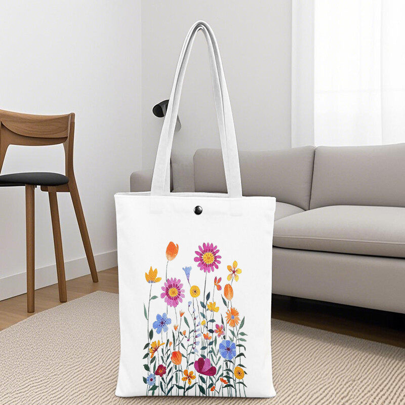 Plant enthusiast ladies' gift, Spring Mother's Day gift set, beautiful canvas tote bag, 16 ounce iced coffee cup with straw and lid, makeup bag, gardener's set, suitable for mothers, teachers, nurses