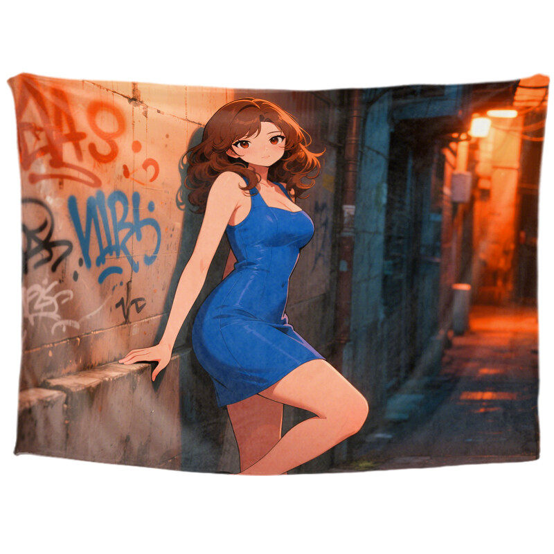 Personalized anime custom tapestry, anime aesthetic introduction, room decoration aesthetics, anime aesthetic college wall decoration, living room hanging