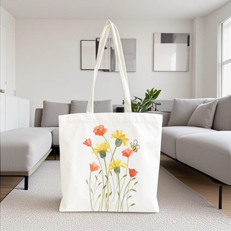 Plant enthusiast ladies' gift, Spring Mother's Day gift set, beautiful canvas tote bag, 16 ounce iced coffee cup with straw and lid, makeup bag, gardener's set, suitable for mothers, teachers, nurses