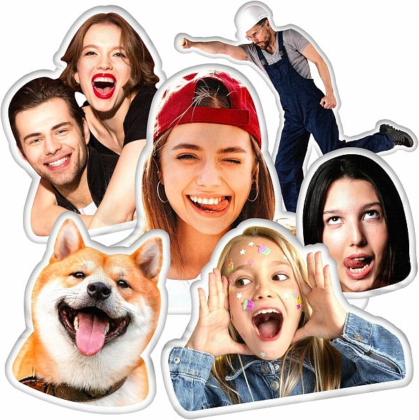 Custom Pet Pillow, Personalized Photo Shaped Dog Cat Pets Face Pillow Gift, Customized Stuffed Animal Picture Pillows Memorial Gifts