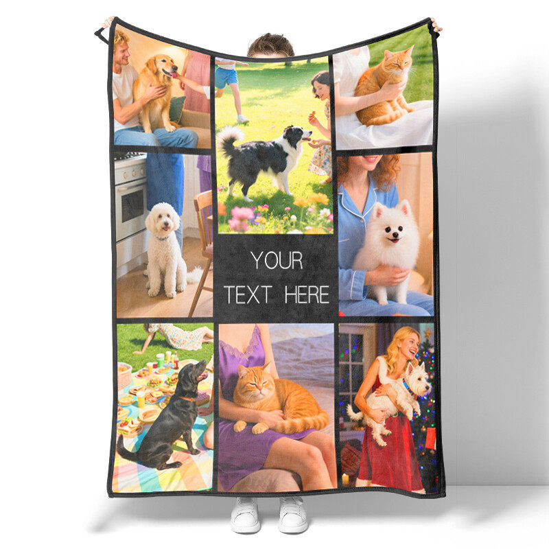 Cute animal and pet patterned blanket, a great gift for small animal enthusiasts. Soft and lightweight flannel blanket for children and adults