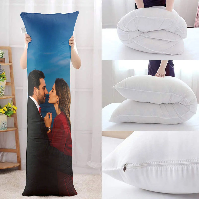 Extra long hug pillow, a must-have sweet artifact for couples, soft and skin friendly to accompany you to sleep