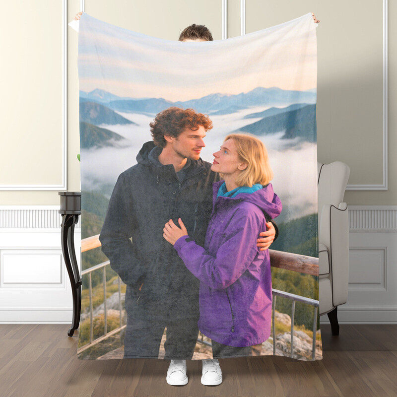 Couple gift for her - I love you softer flannel blanket - Anniversary wedding birthday gift for girlfriend, boyfriend, wife, husband, love blanket