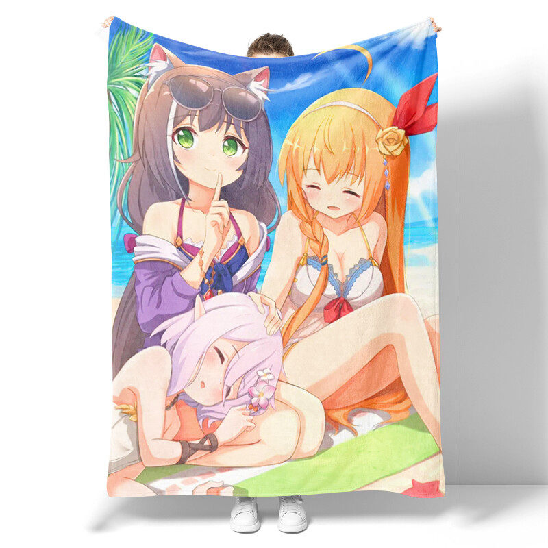 Anime flannel blanket, cute and sexy anime girl kawaii cartoon Japanese anime, boy, teenager, adult female bedroom